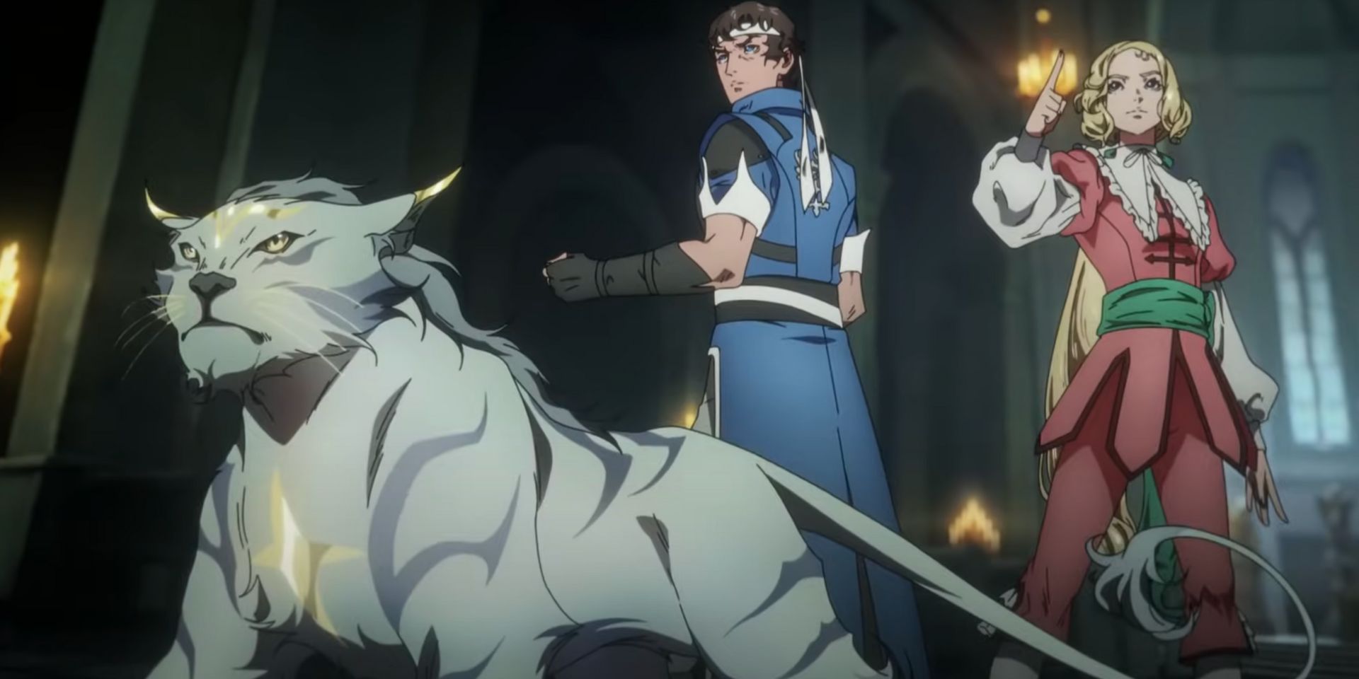 Richter Belmont and Maria Renard in Castlevania: Nocturne.