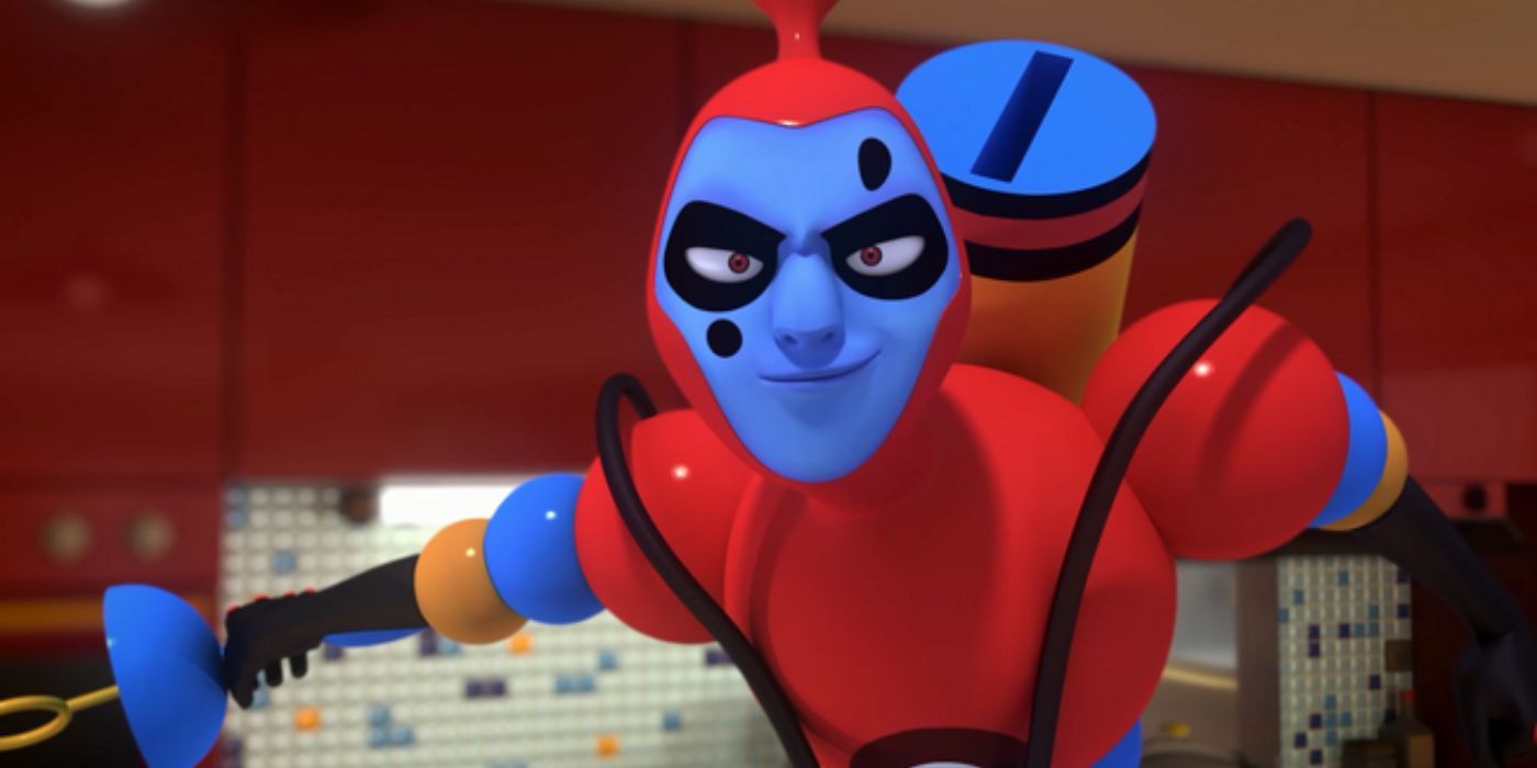 Sentibubbler preparándose para pelear en la casa de Alya de Miraculous: Tales of Ladybug & Cat Noir.