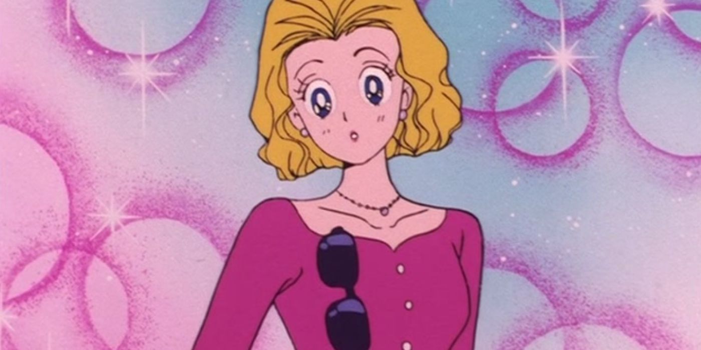 Usagi in her radio announcer disguise from her Disguise Pen in Sailor Moon.