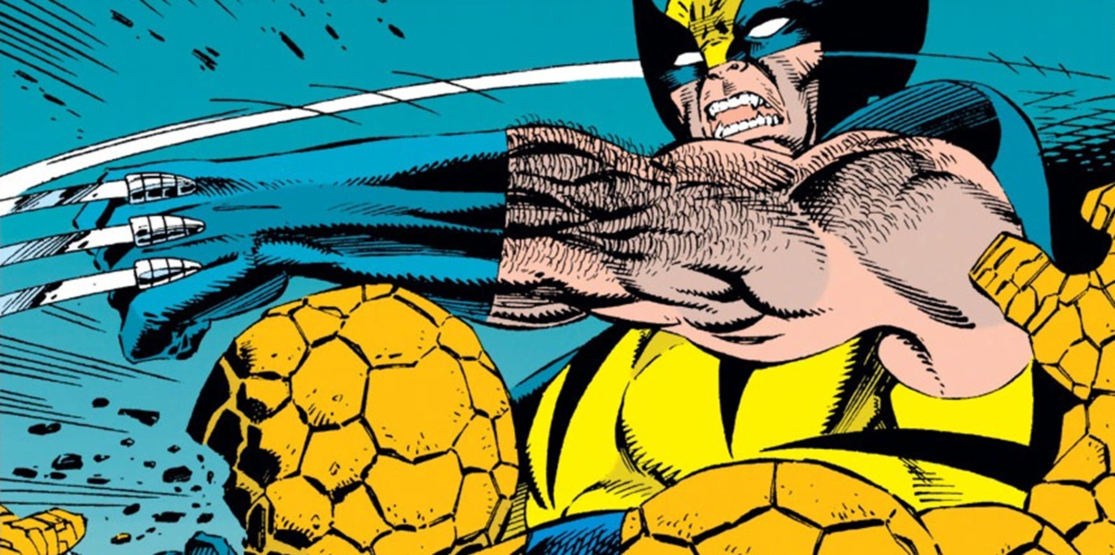 How wolverine and thing got past that whole sliced open your face issue