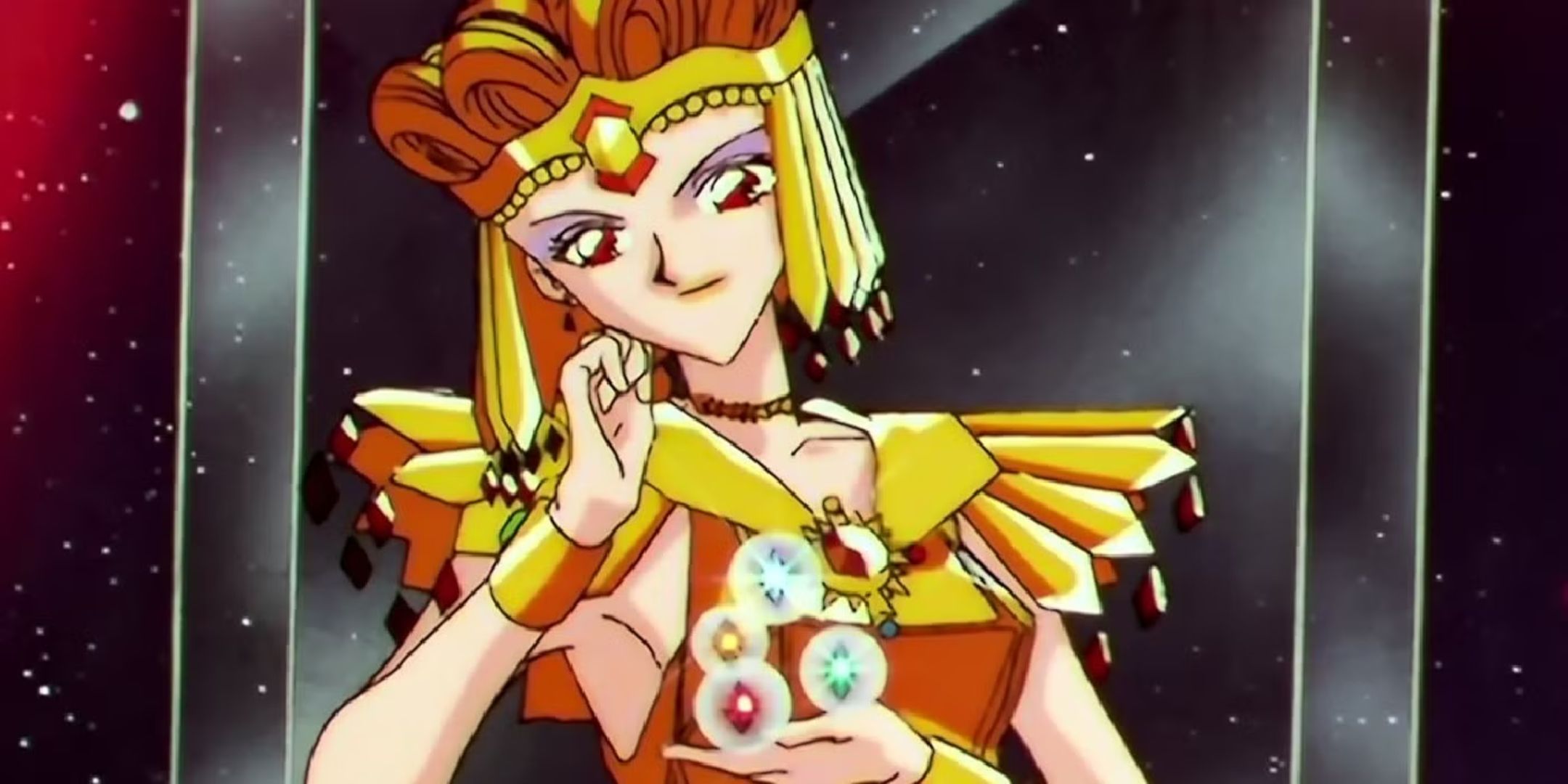 Sailor Galaxia, como vemos en la quinta temporada del anime original de Anime,