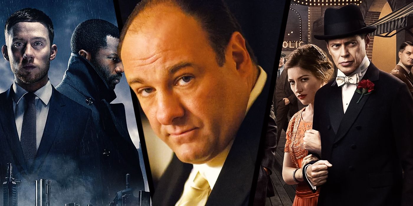Images of Boardwalk Empire, The Sopranos, and Gangs of London