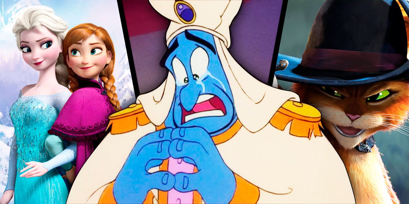 Frozen, Aladdin Genie y Puss in boots