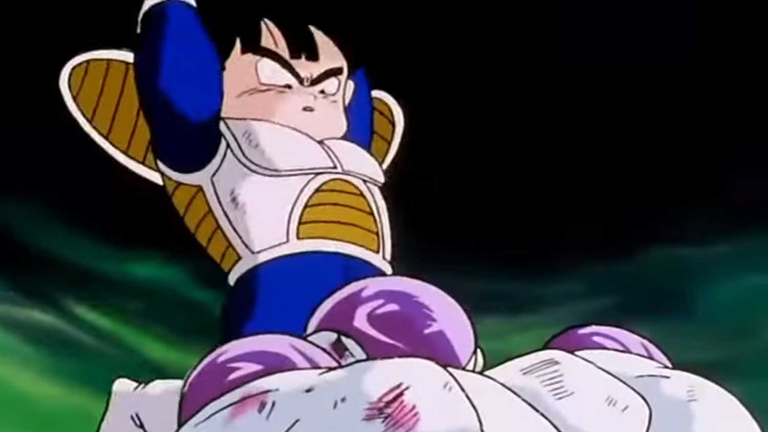 Gohan combat Freezer sous sa forme finale sur Namek dans Dragon Ball Z