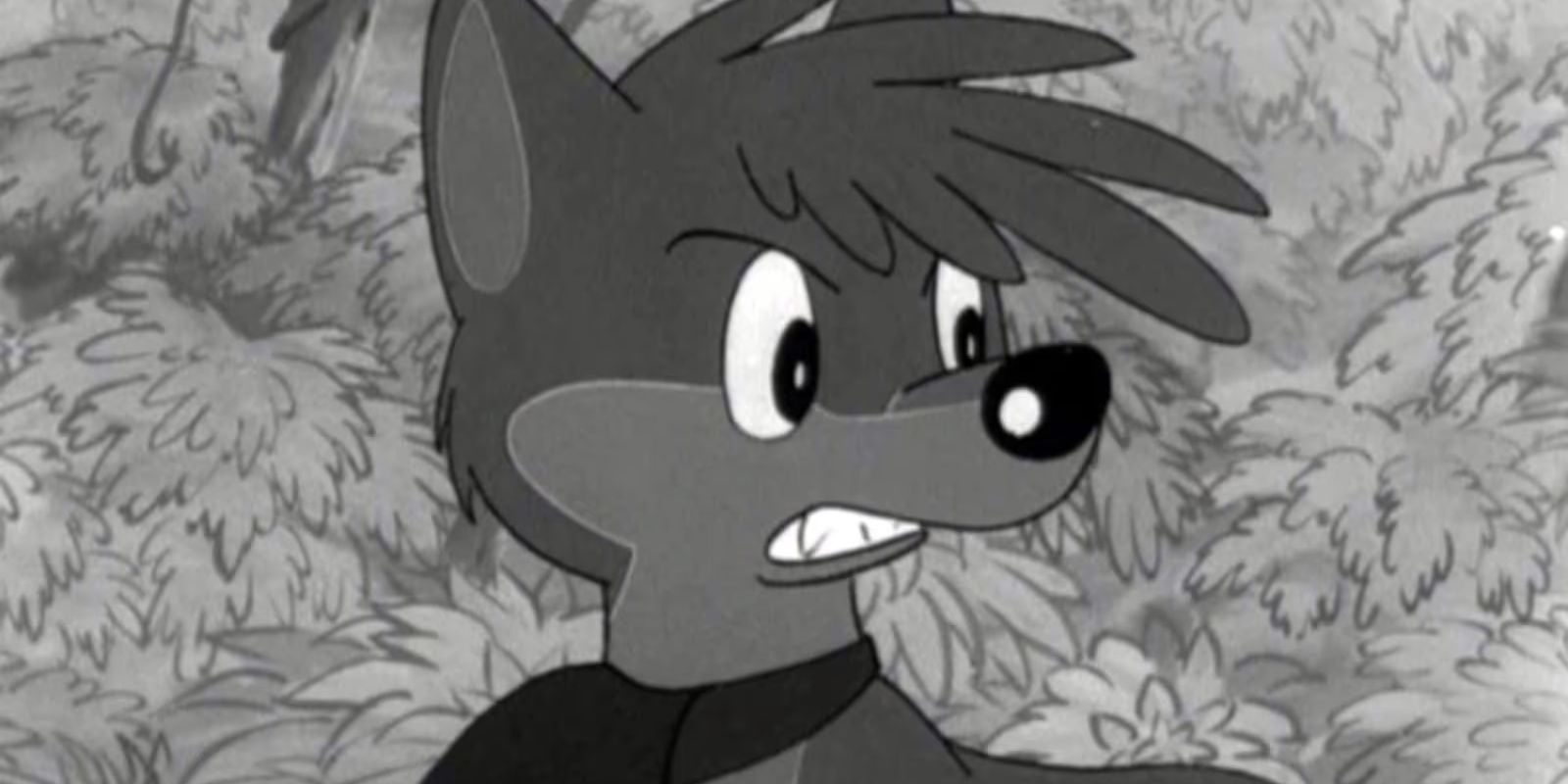 a screenshot from the Wolf Boy Ken anime with a wolf kid.