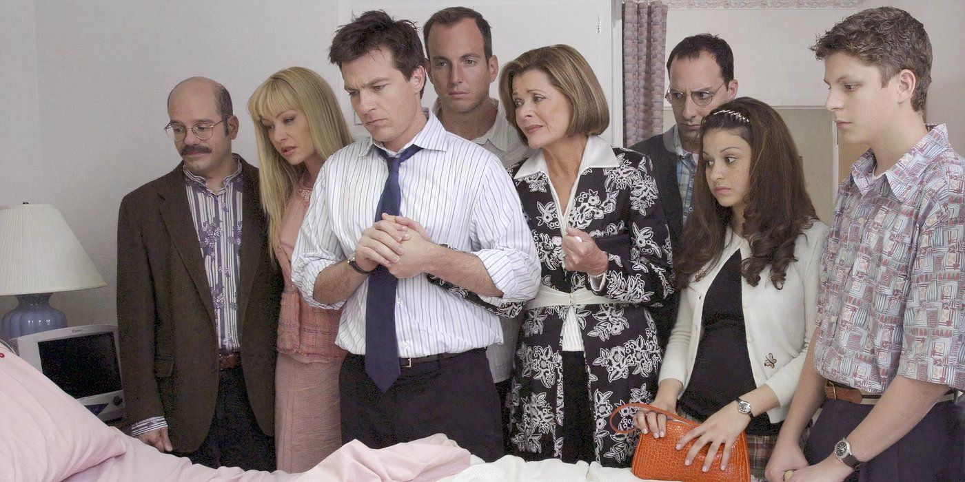 La familia Bluth visita la habitación del hospital abandonada de George en Arrested Development.