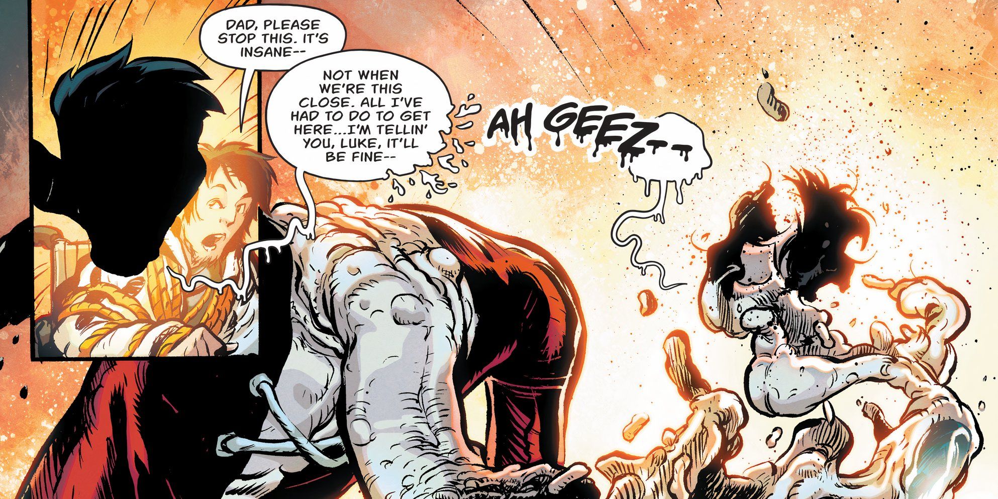The plastic man begins to plasticize. 