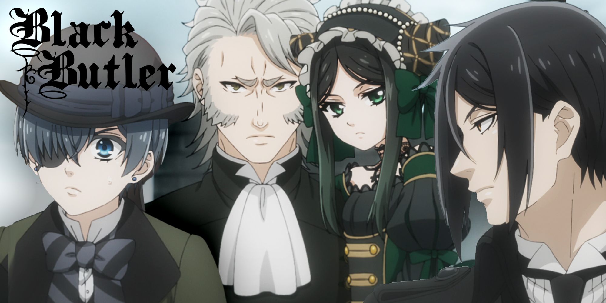 Black Butler Emerald Witch Episode 1 feature image with Ciel, the Witch and Sebastian