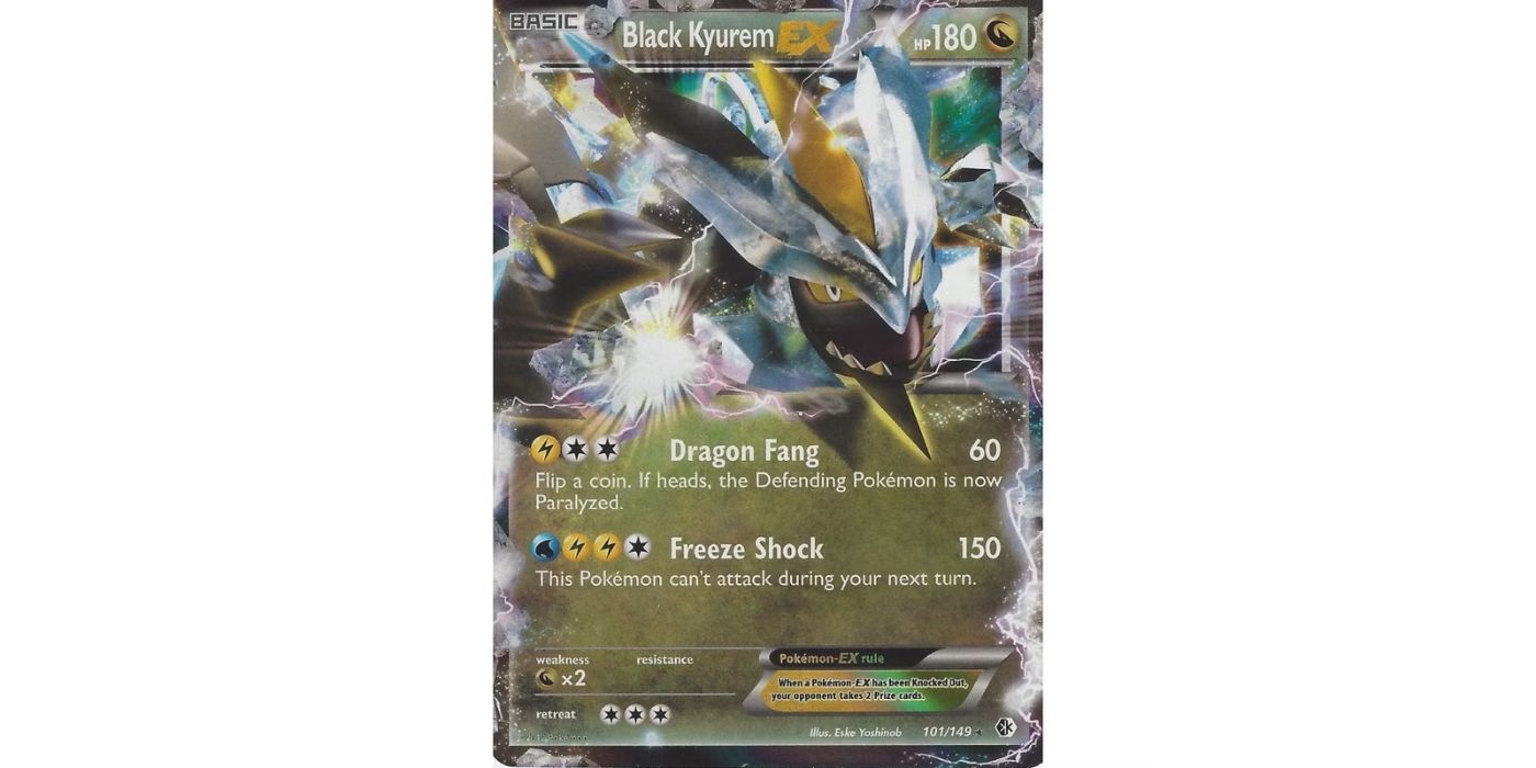 Black Kyurem EX card with full art.