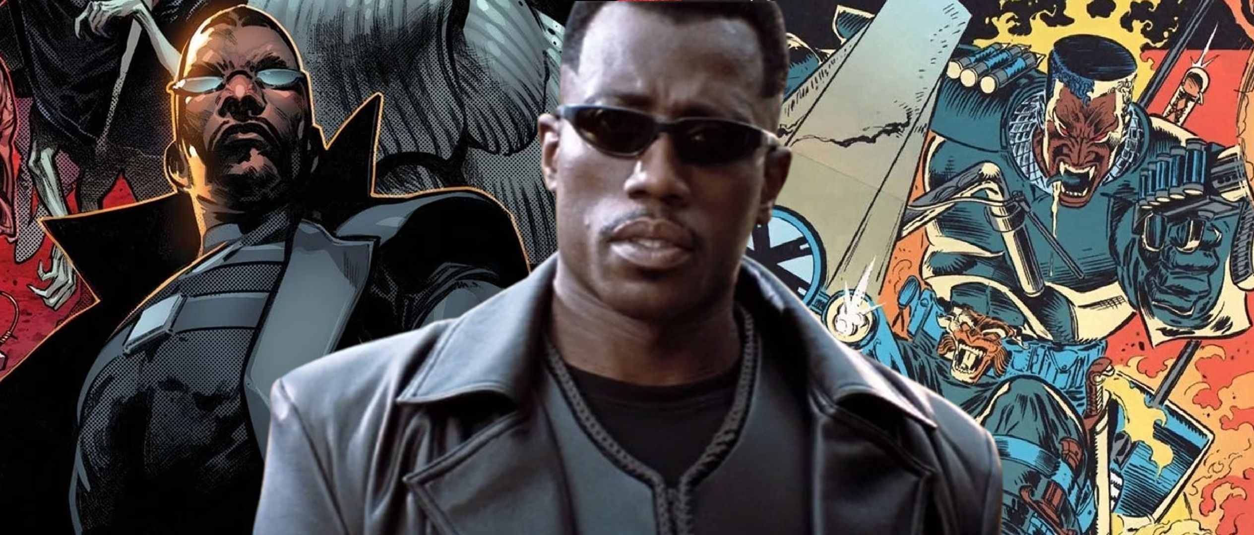 Blade standing in front of two times he was possessed