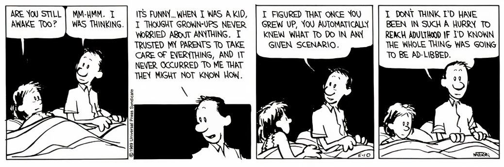 Calvin y Hobbes Relatable - Apresurándose hacia la adultez