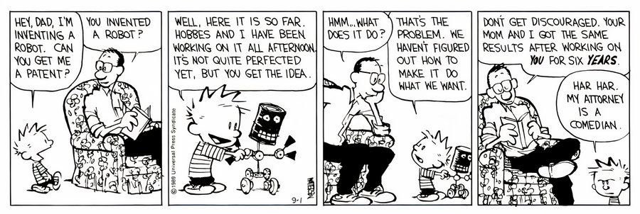 Calvin and Hobbes robot - Inventing a Robot
