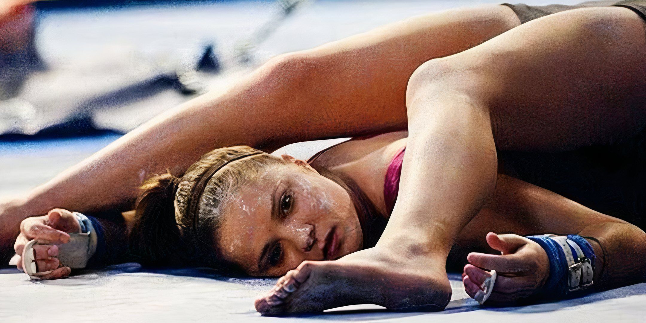 Candice dead and folded like a pretzel in Final Destination 5