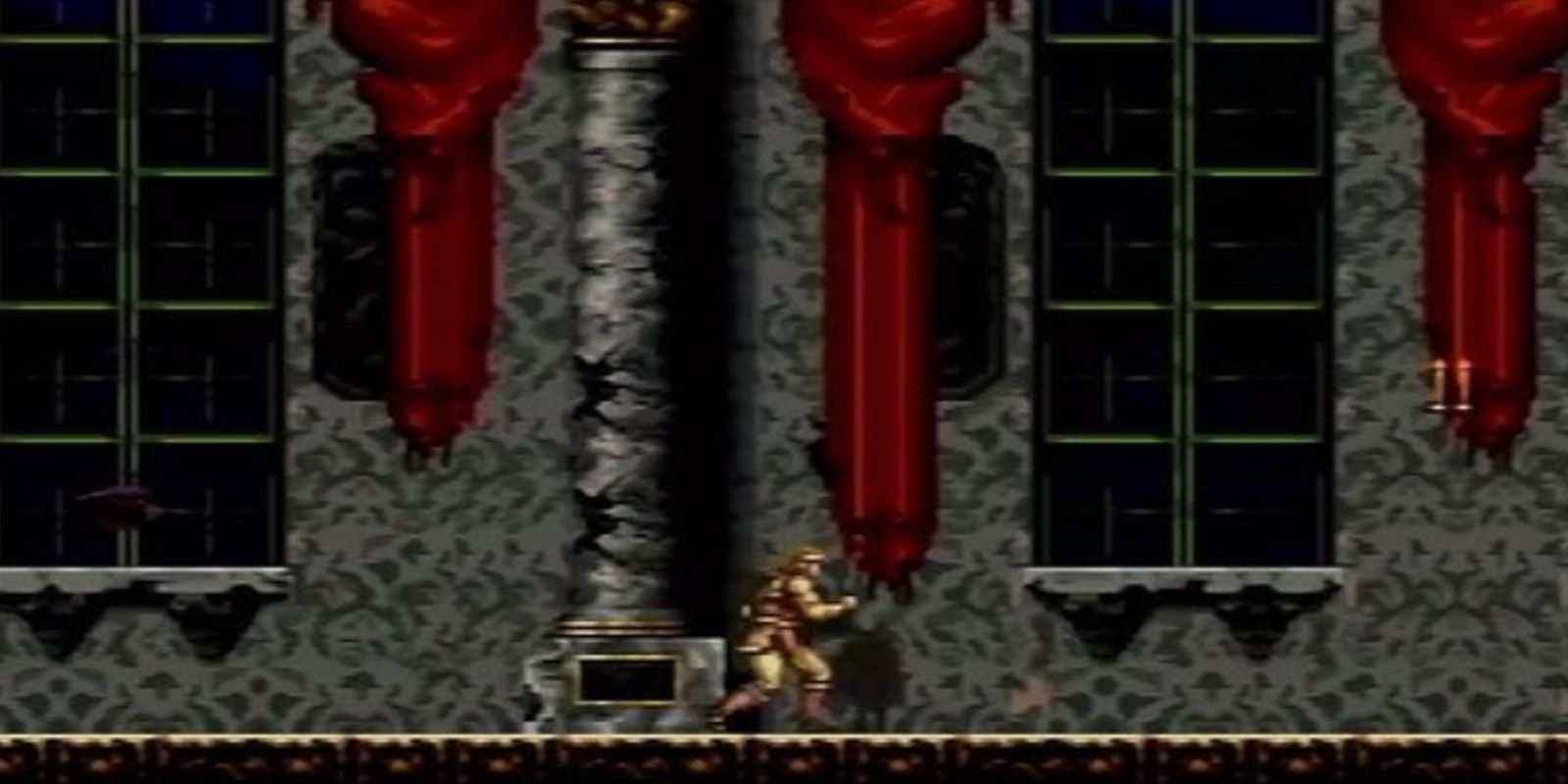 Castlevania Chronicles Level 1 With Simon marching to the right
