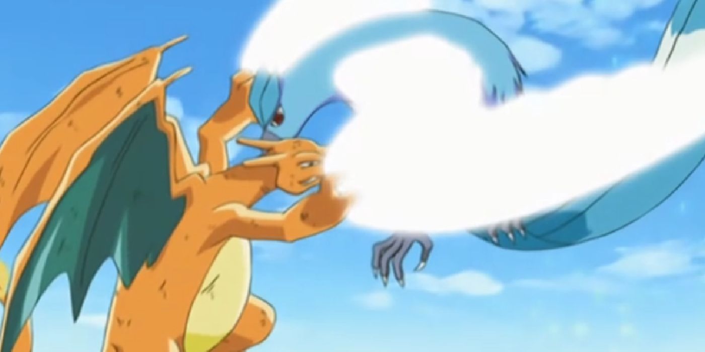 Charizard vs Articuno - Pokémon Anime