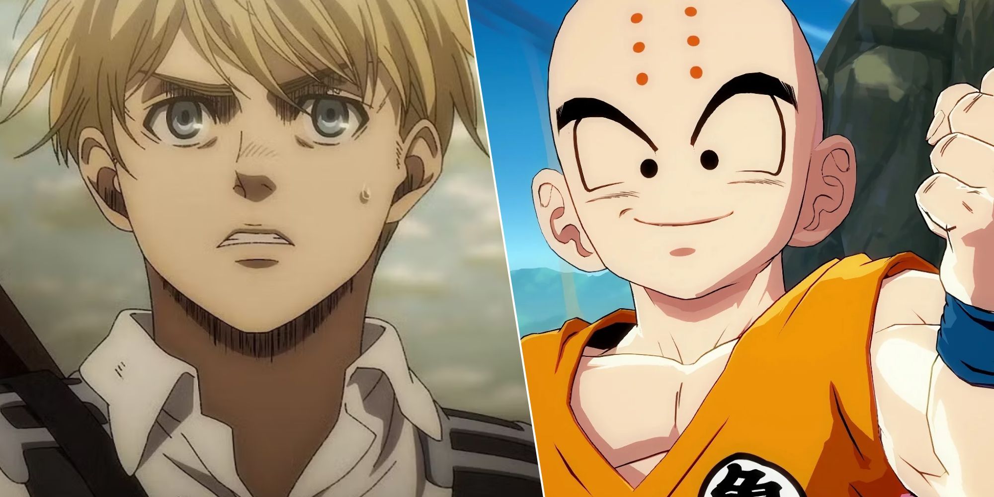 Custom Image of Armin from Attack on Titan, Krillin from Dragon Ball Z