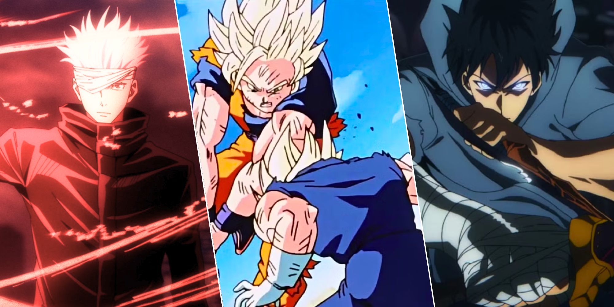 Custom Image of Gojo, Goku vs Vegeta, Jinwoo