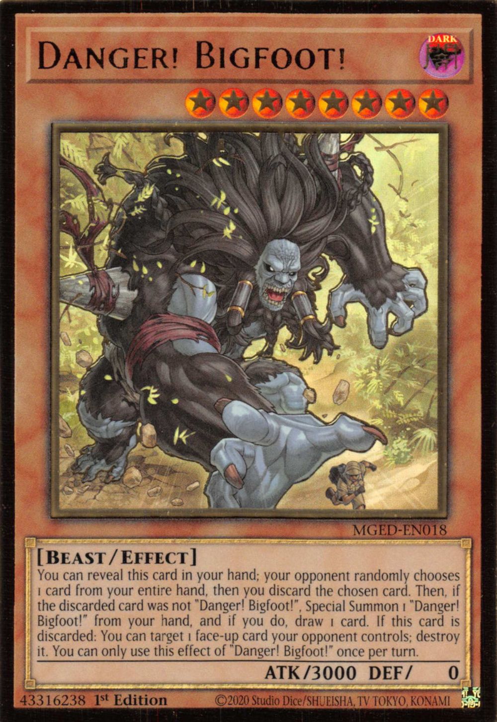 La carta Danger! Bigfoot! del juego de cartas Yu-Gi-Oh!