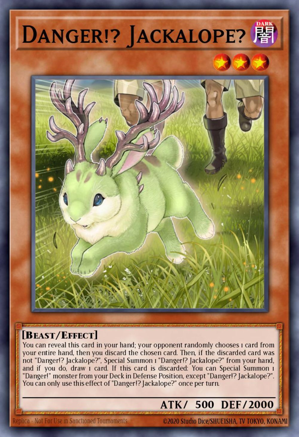 La carta Danger!? Jackalope? del juego de cartas Yu-Gi-Oh!