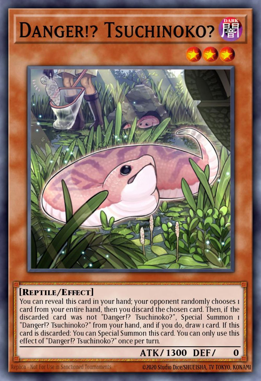 La carta Danger!? Tsuchinoko? del juego de cartas Yu-Gi-Oh!