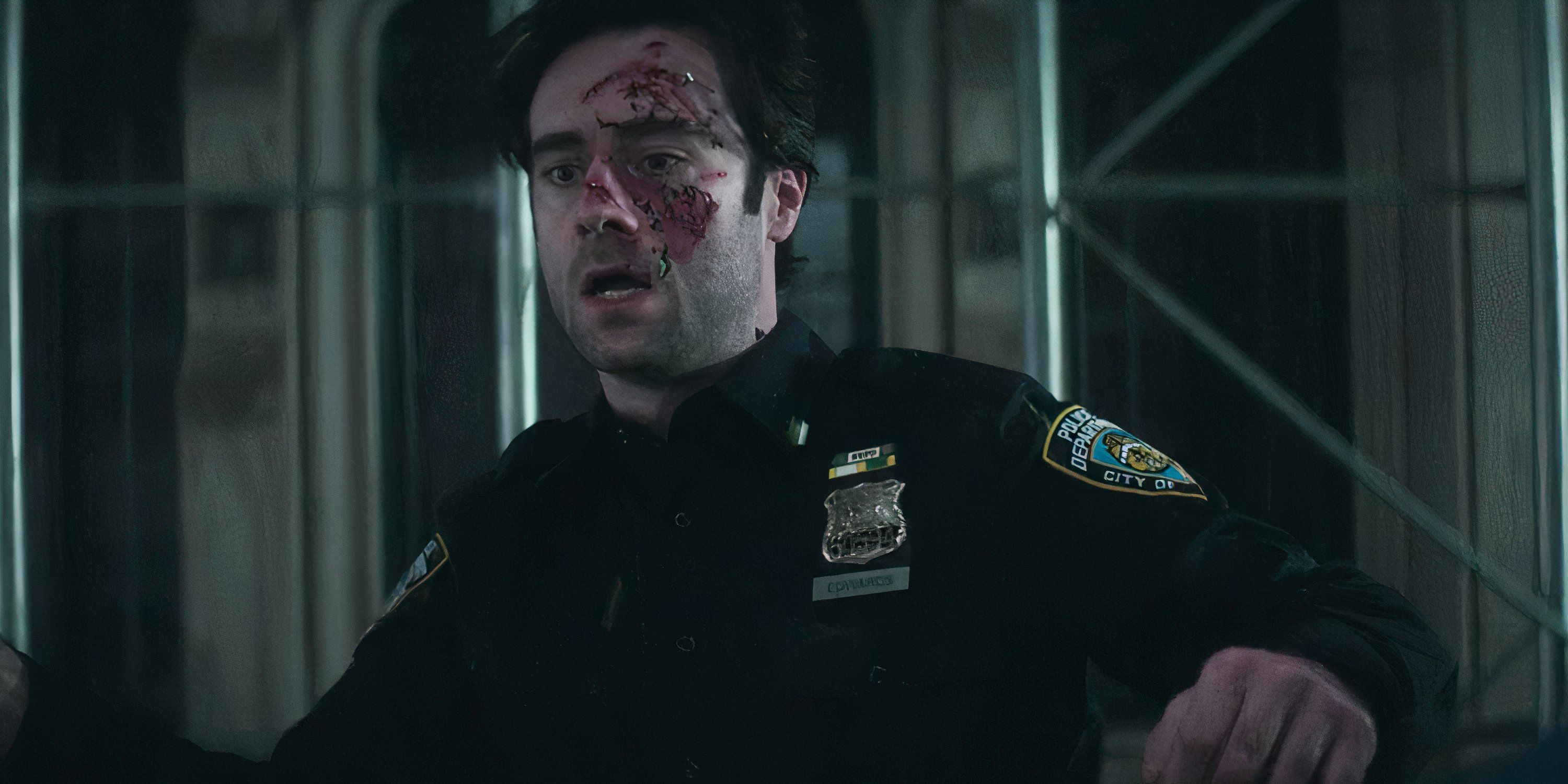 Matt Murdock fights a bank robber in Daredevil: Born Again