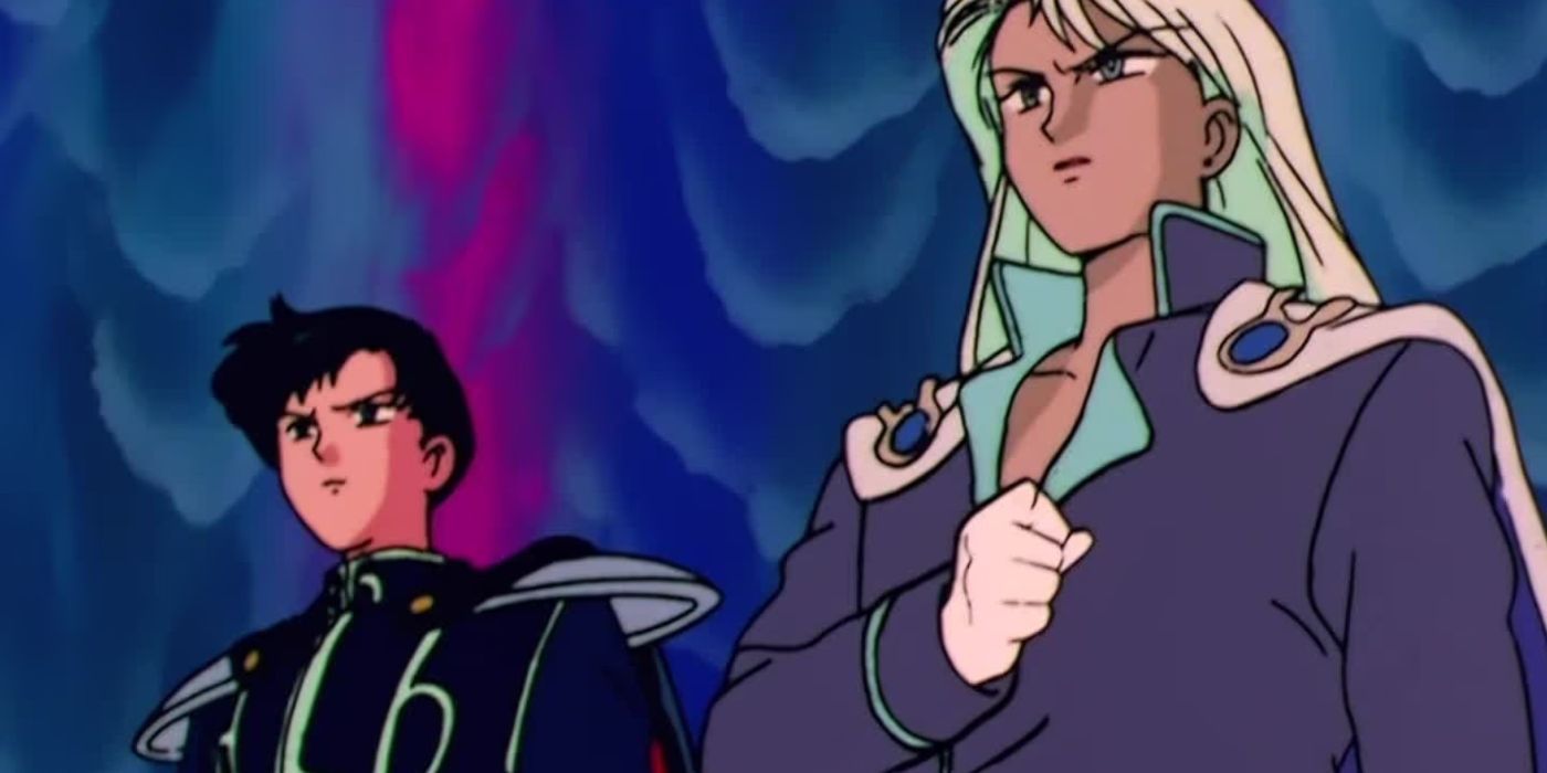 Dark Endymion standing next to Kunzite in D-Point in Sailor Moon.