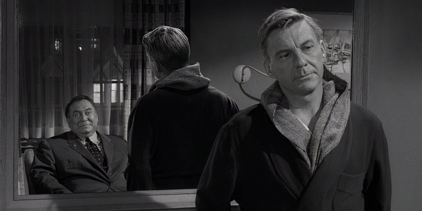 David Wayne and Thomas Gomez in The Twilight Zone Escape Clause