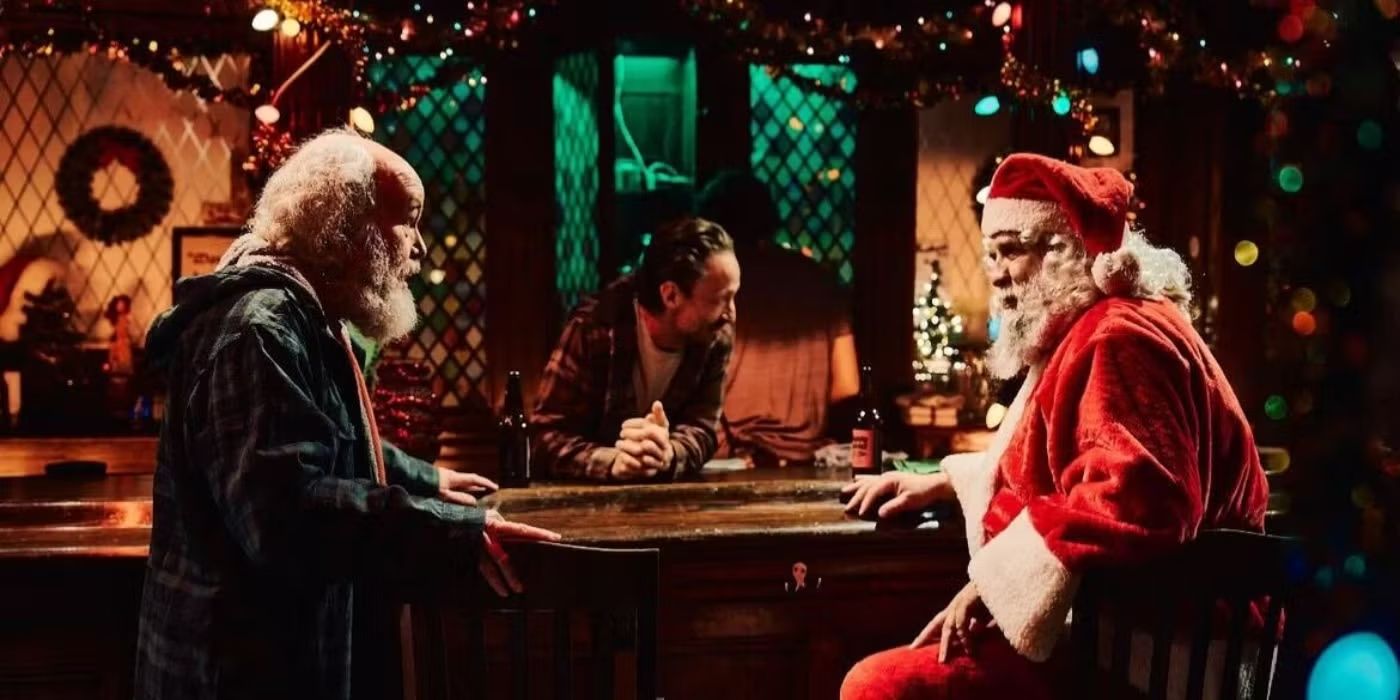 Eddie and Smokey talk to Santa in Terrifier 3