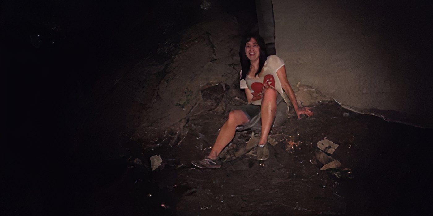 El sobreviviente restante luciendo asustado en la película de terror found footage Evidence