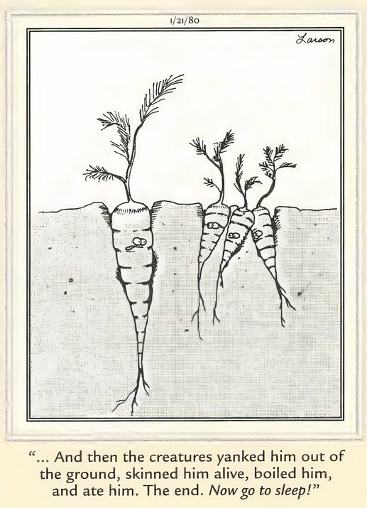 Far Side Fruits and Vegetables - Carrot Horror Stories