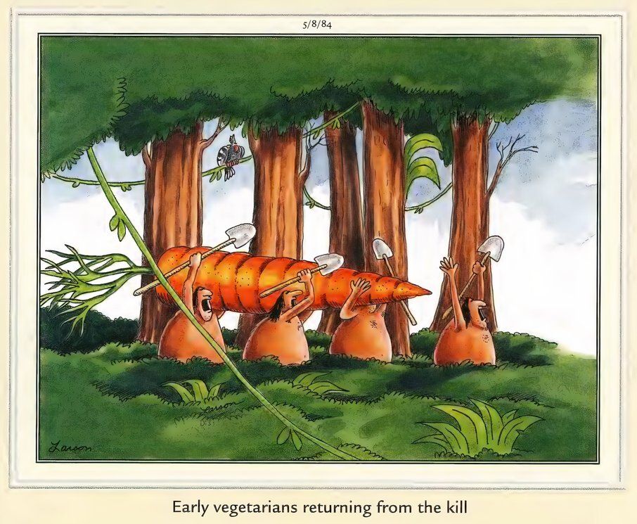 Far Side Fruits and Vegetables - Vegetarian Hunt