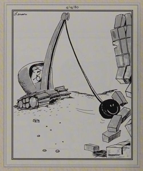 Cara feliz pintada en una bola demoledora