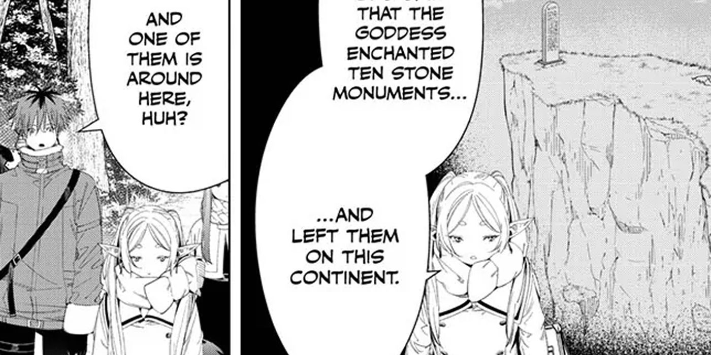 frieren and stark talking about the goddess of creation in frieren beyond journey's end