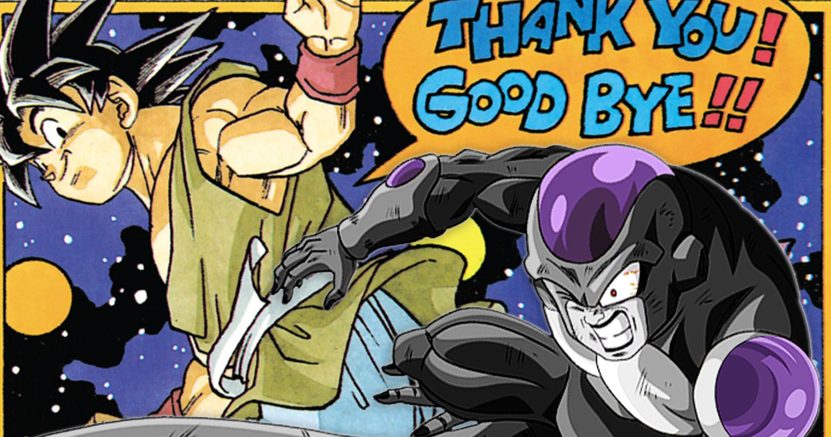 Goku saying goodbye to Black Frieza of DBZ and Dragon Ball Super