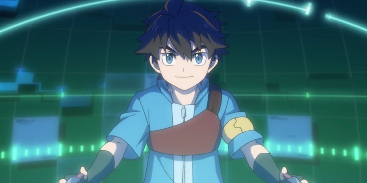 Gundam constrói os mergulhadores Riku Mikami sorrindo enquanto pilota seu Gundam.