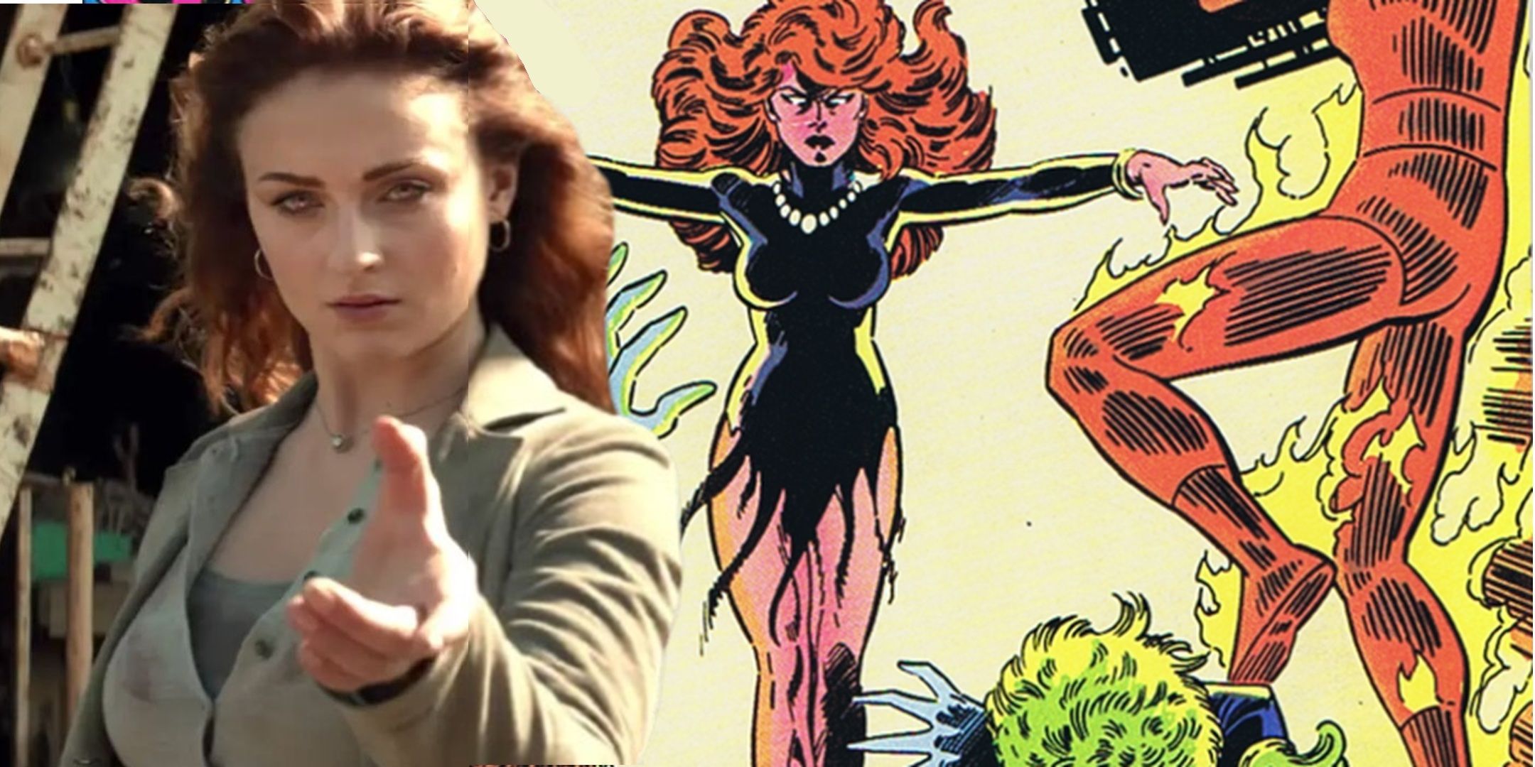 Jean Grey from the movies next to Jean Grey's return