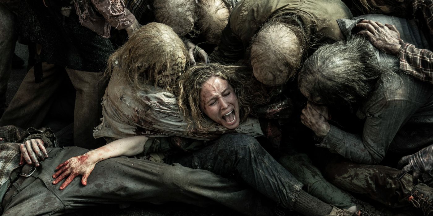 Jules es mordido por zombies en la final de Walking Dead