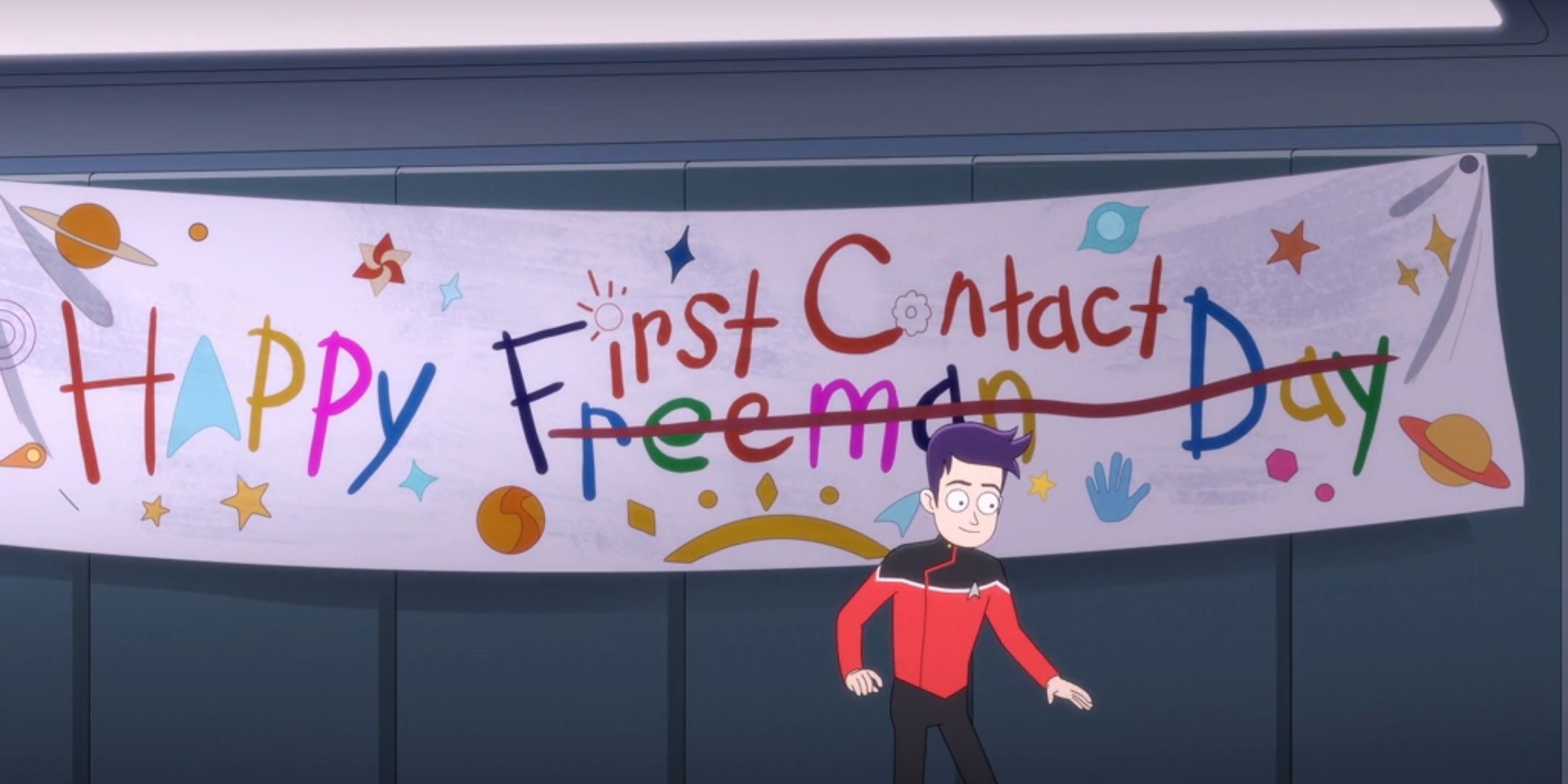 Lower Decks Boimler y Capitán Freeman Day