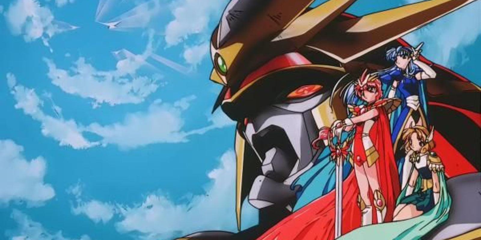 Magic Knight Rayearth Girls on Mech