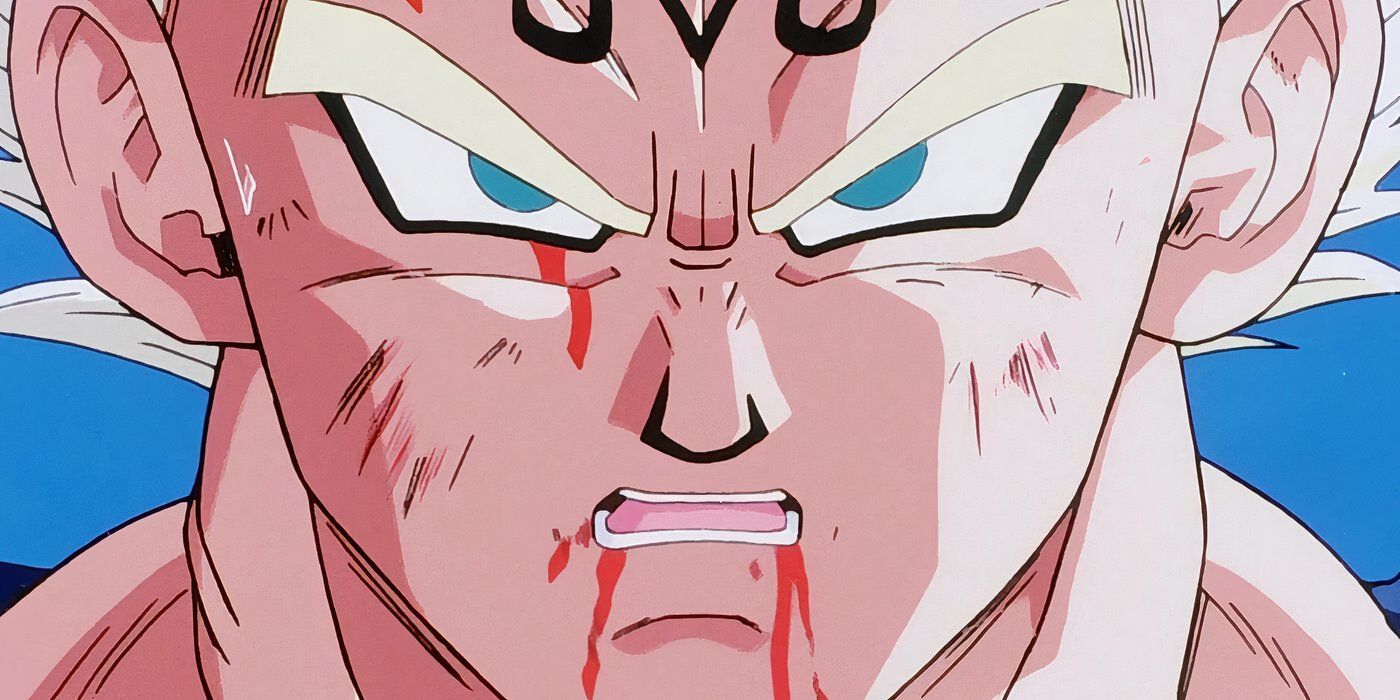 Majin Vegeta hablando con Goku sobre su honor