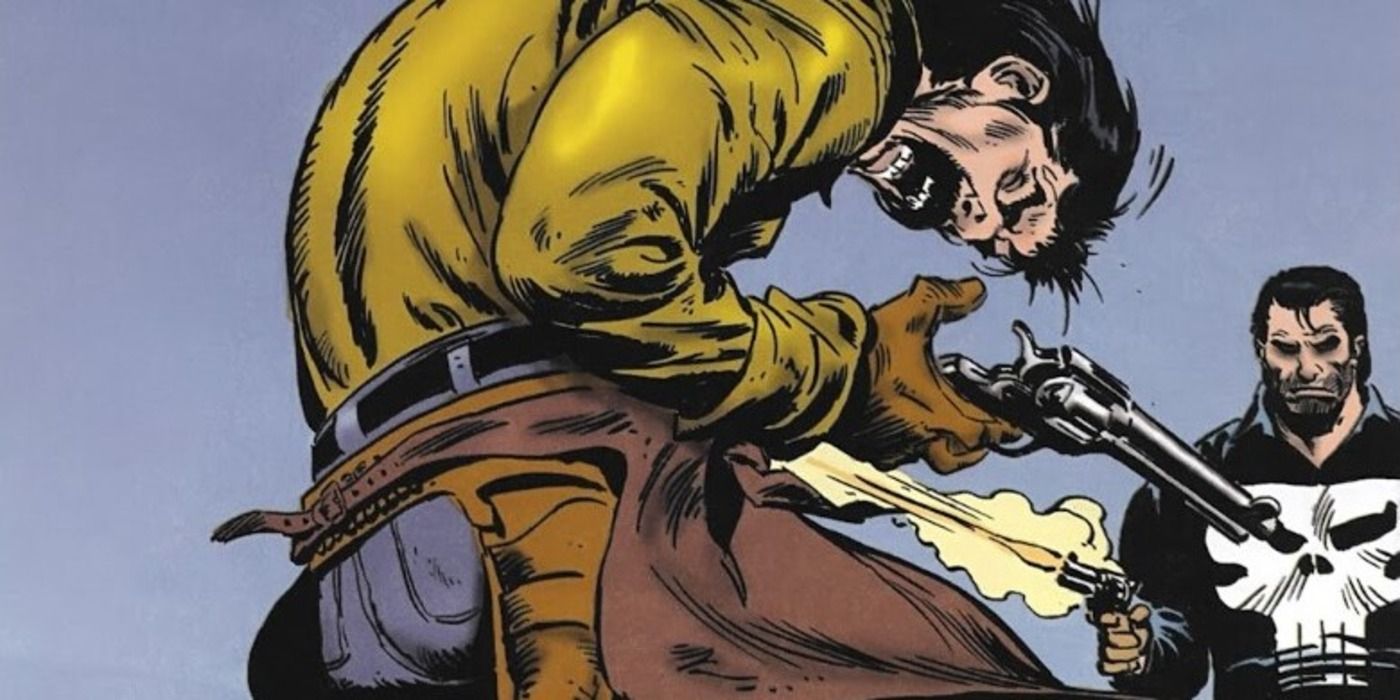 A Man Named Frank with Punisher shooting a cowboy