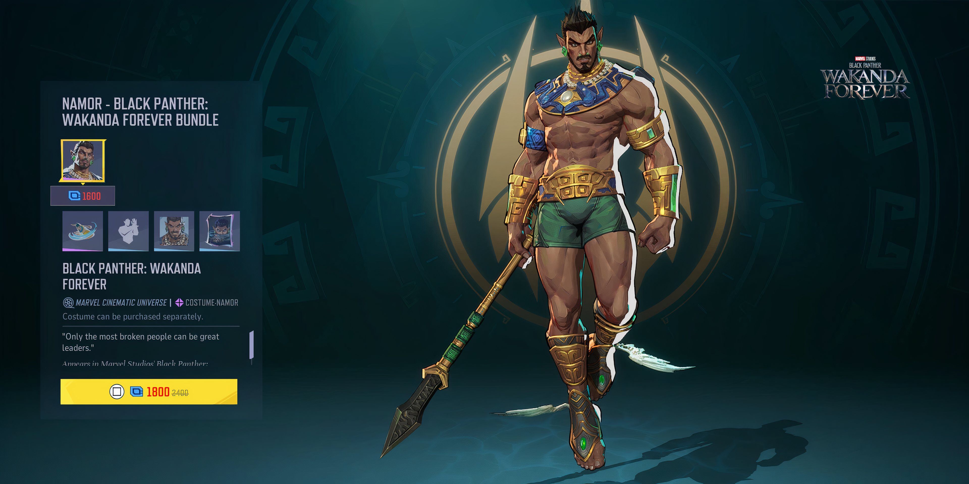 El traje de Namor de Wakanda Forever