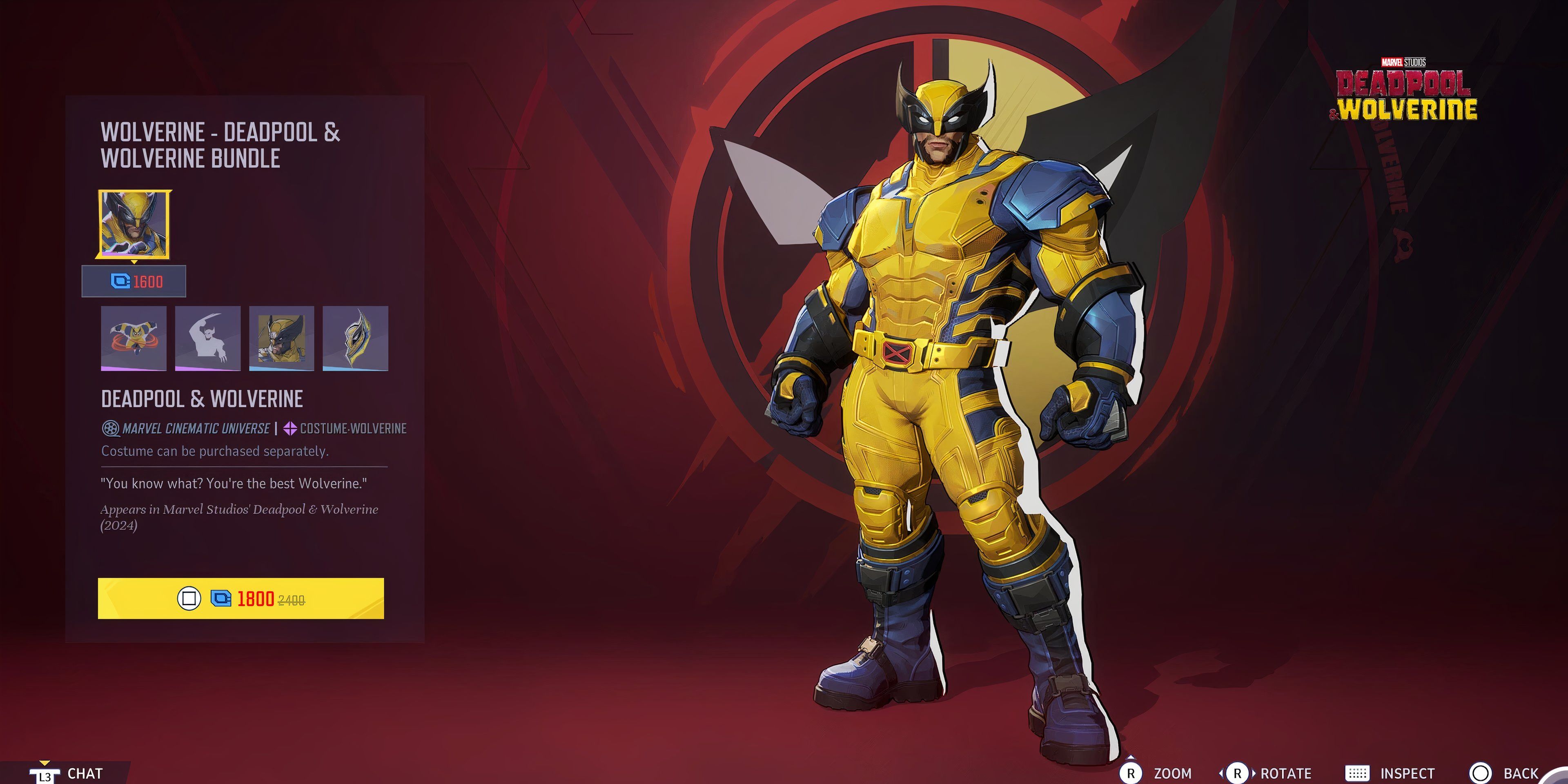 El traje de Wolverine del MCU