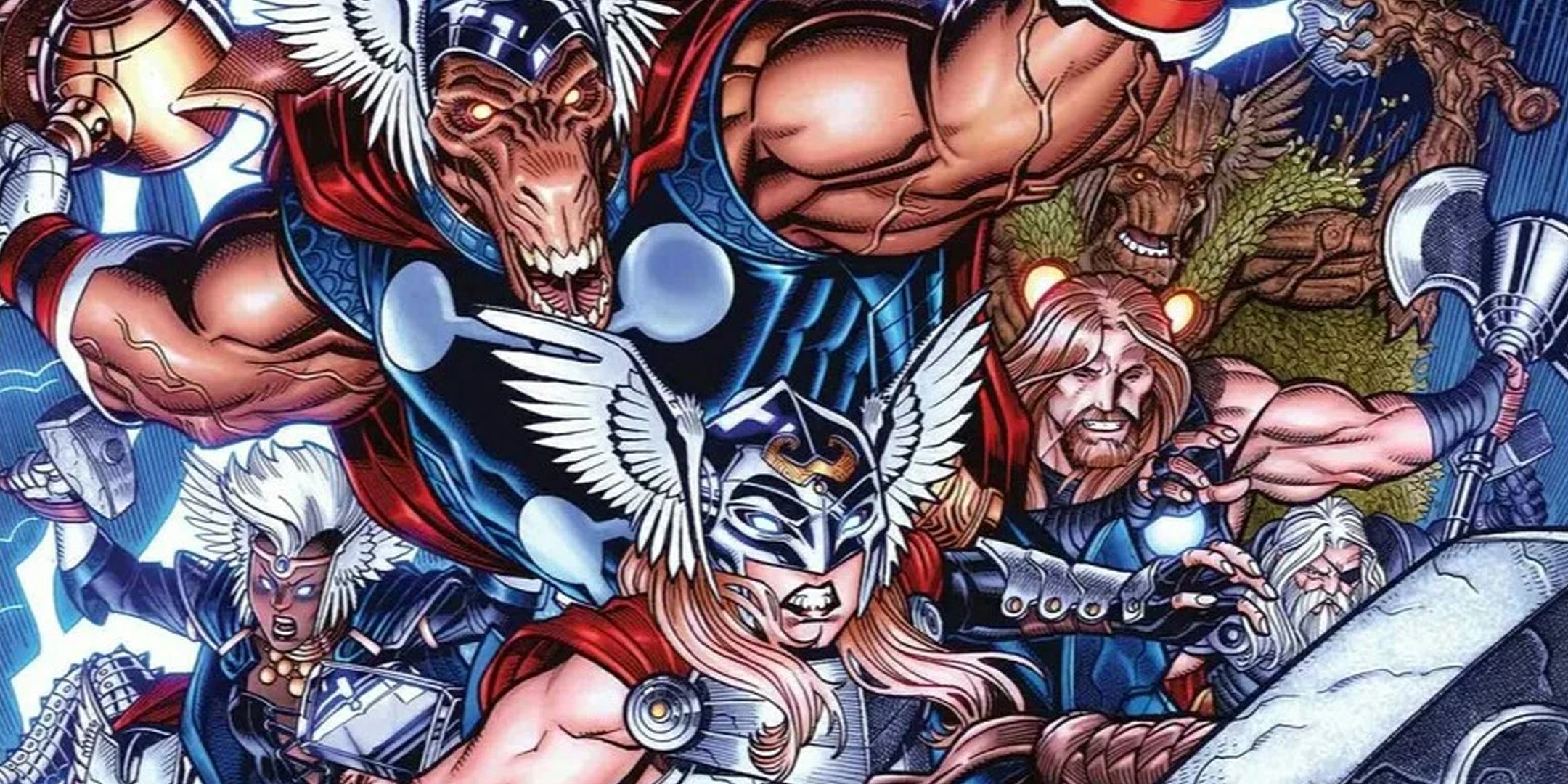 Le Thor Corps de Marvel se préparant à la bataille pendant les guerres secrètes