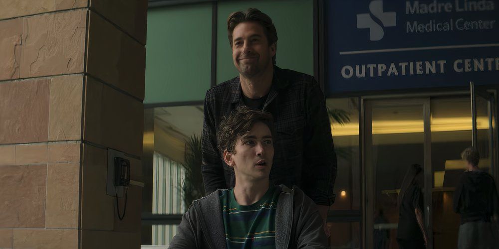 Matthew and Theo Engler leave the hospital in You