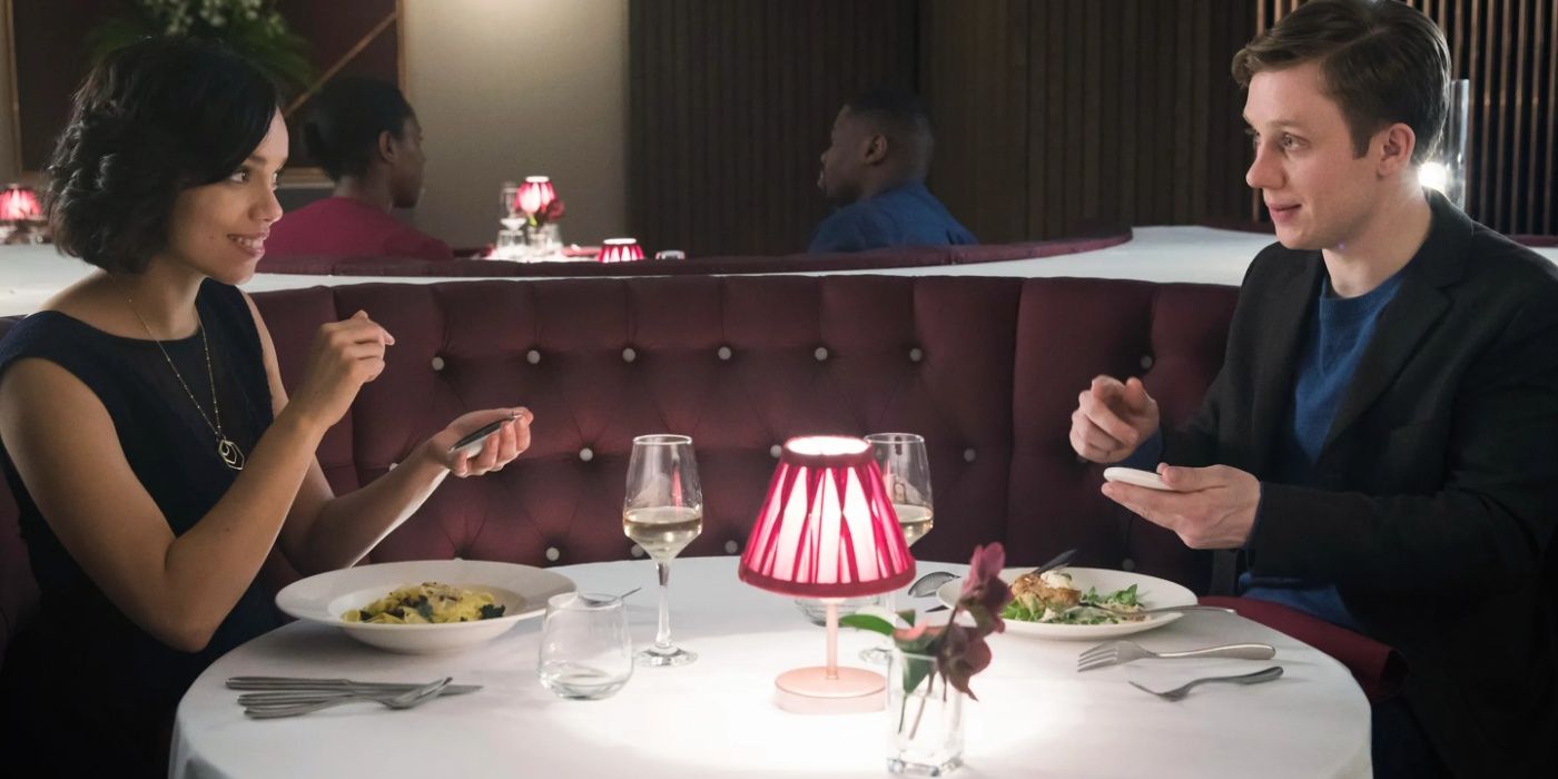 Amy and Frank on a date in Hang the DJ