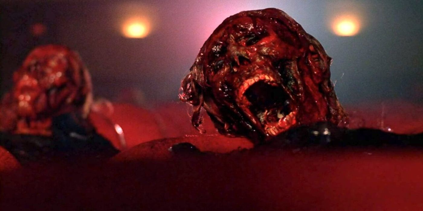 A melted face after exposure to the biological agent in The X-Files' 'The Pine Bluff Variant'