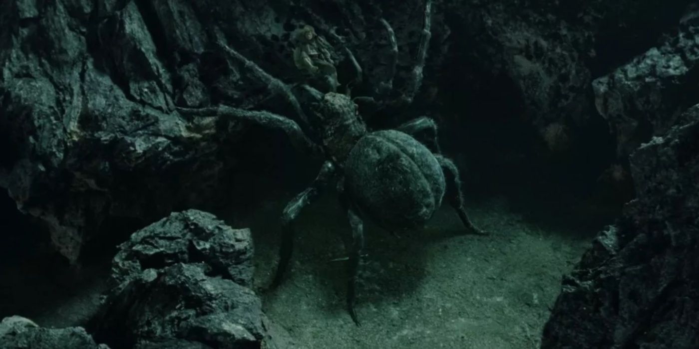 Shelob en su guarida en El Señor de los Anillos