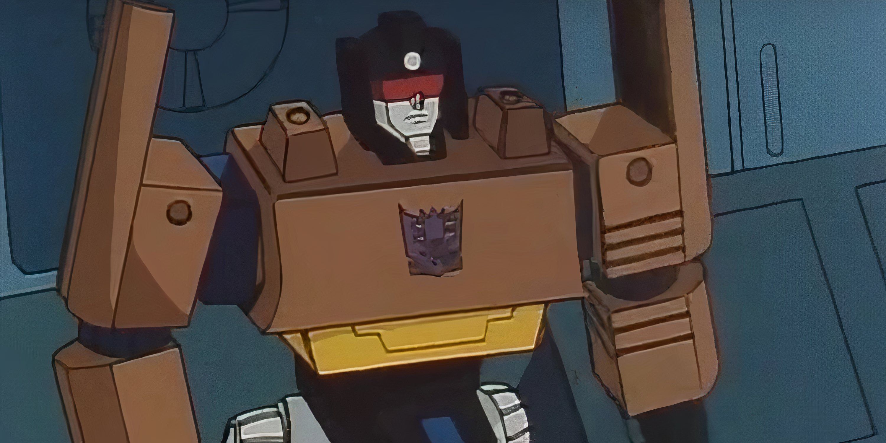 Browning mira hacia arriba en un anime de Transformers