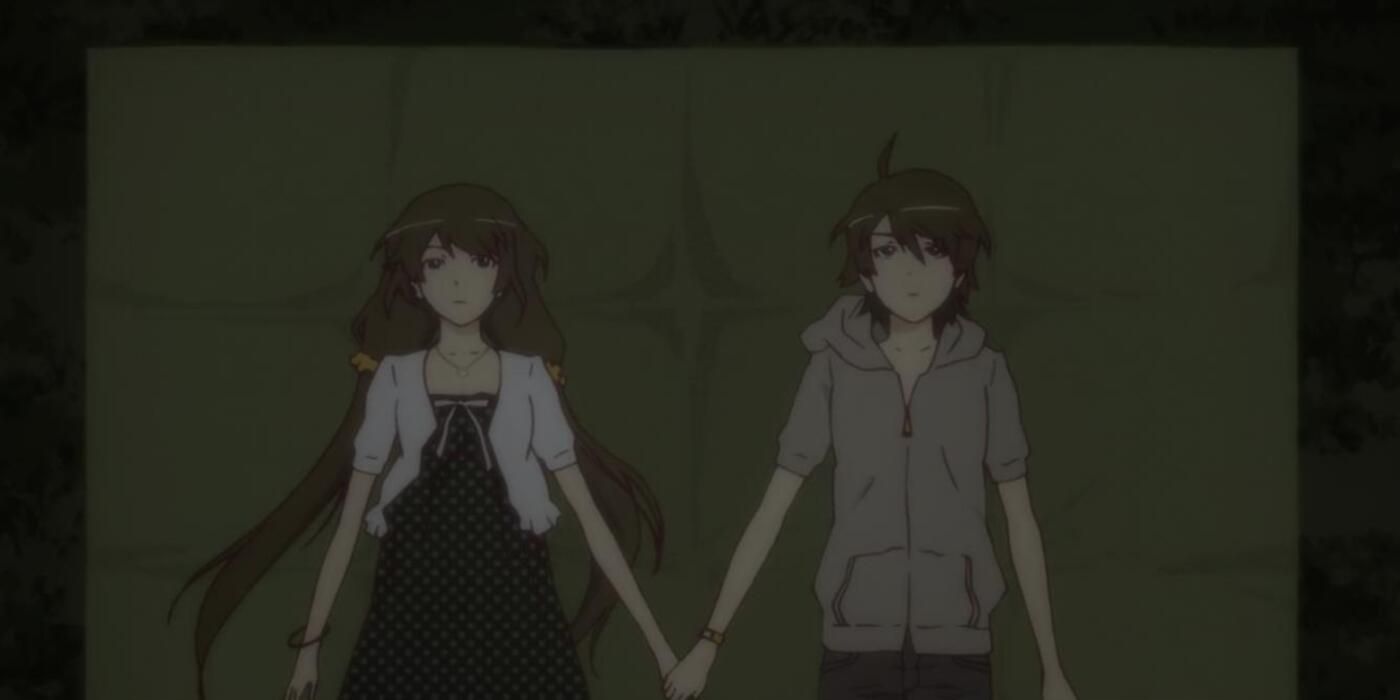 Bakemonogatari Episode 12 - Hitagi and Araragi on a date